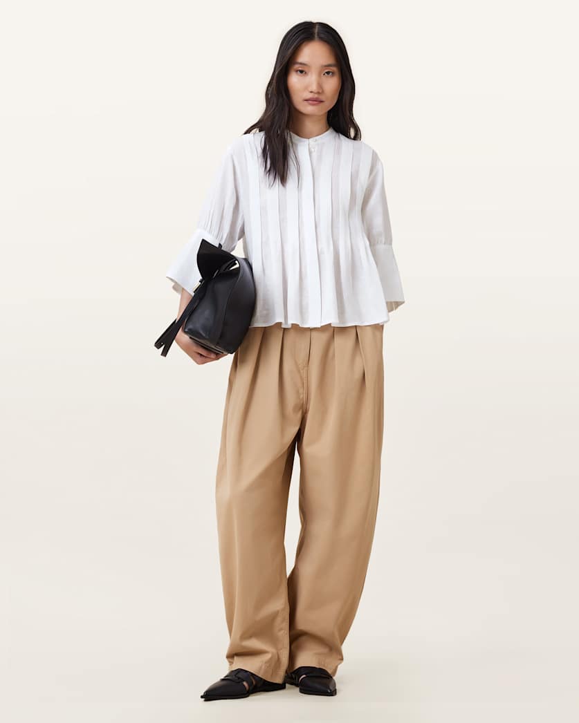 Inara Pleated Linen Shirt