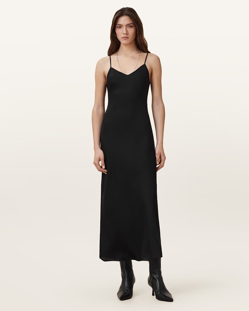 Bryony V-Neck Midi Slip Dress