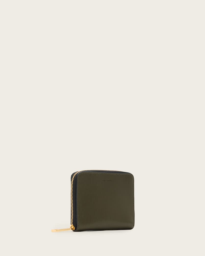 Lena Hex Zip Up Leather Wallet