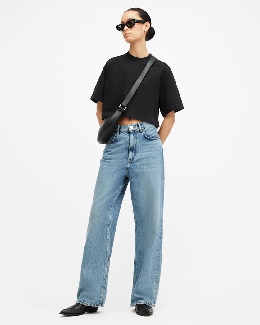 Lottie Crew Neck Cropped T-Shirt