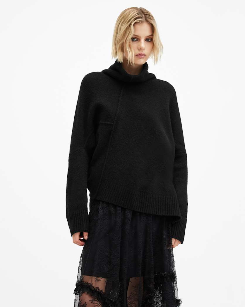Lock Roll Neck Relaxed Fit Jumper