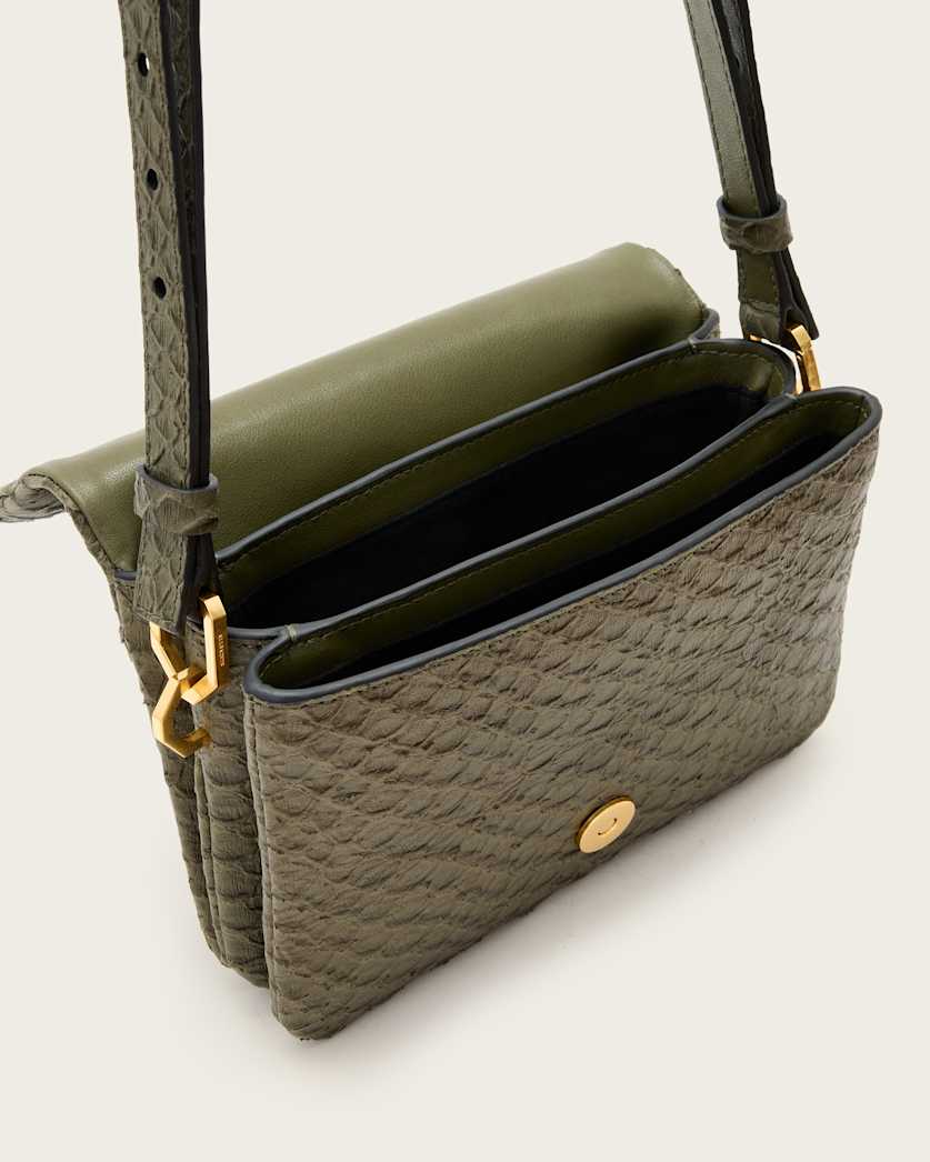 Jupiter Snake Effect Leather Crossbody Bag