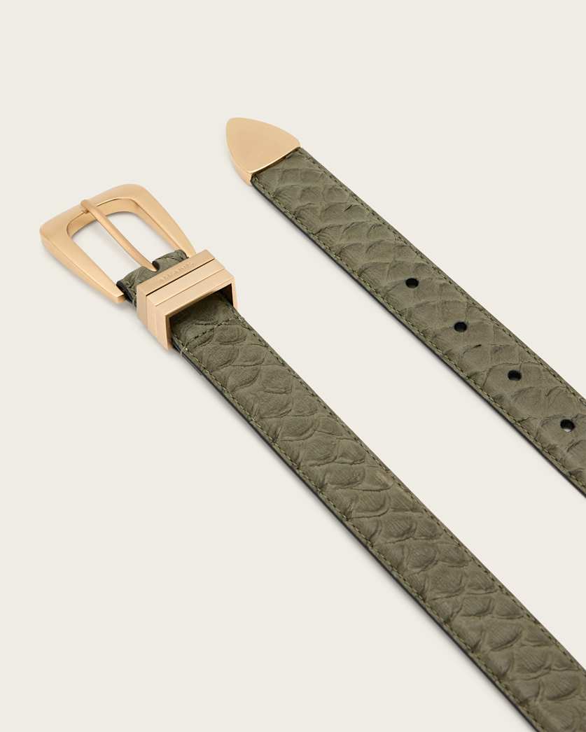 Nikita Snake Effect Leather Belt