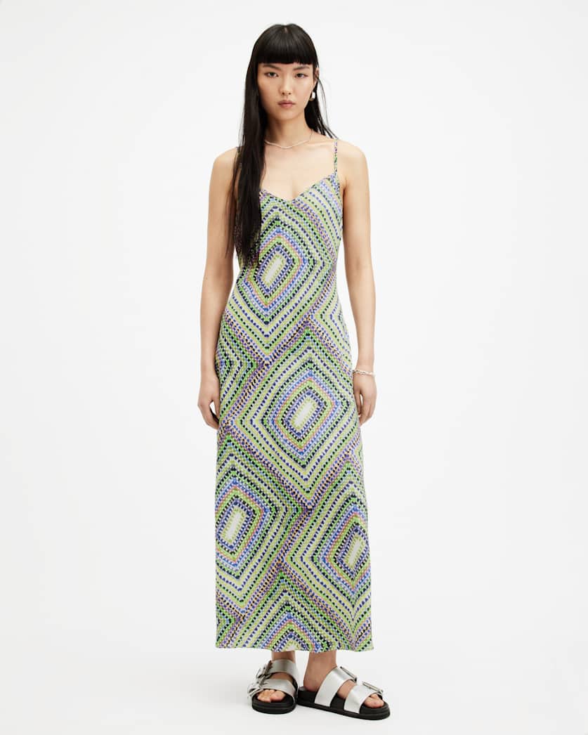 Bryony Luisa Print Midi Slip Dress