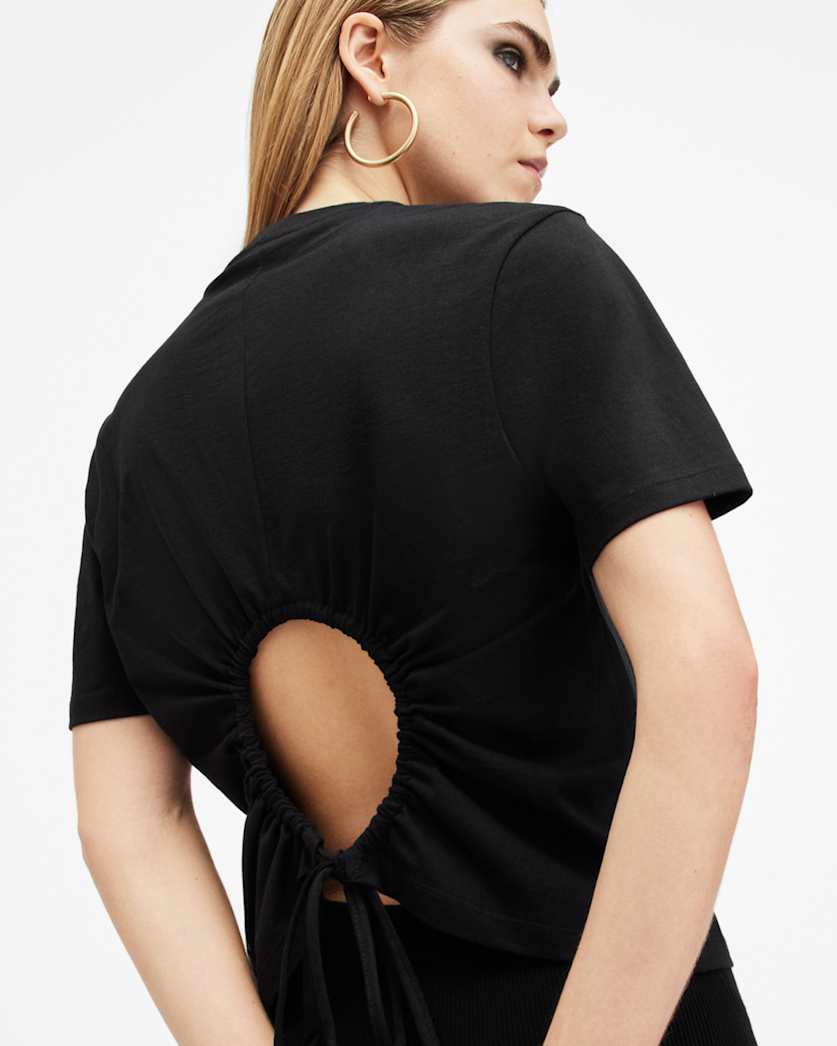 Holli Drawcord Crew Neck T-Shirt