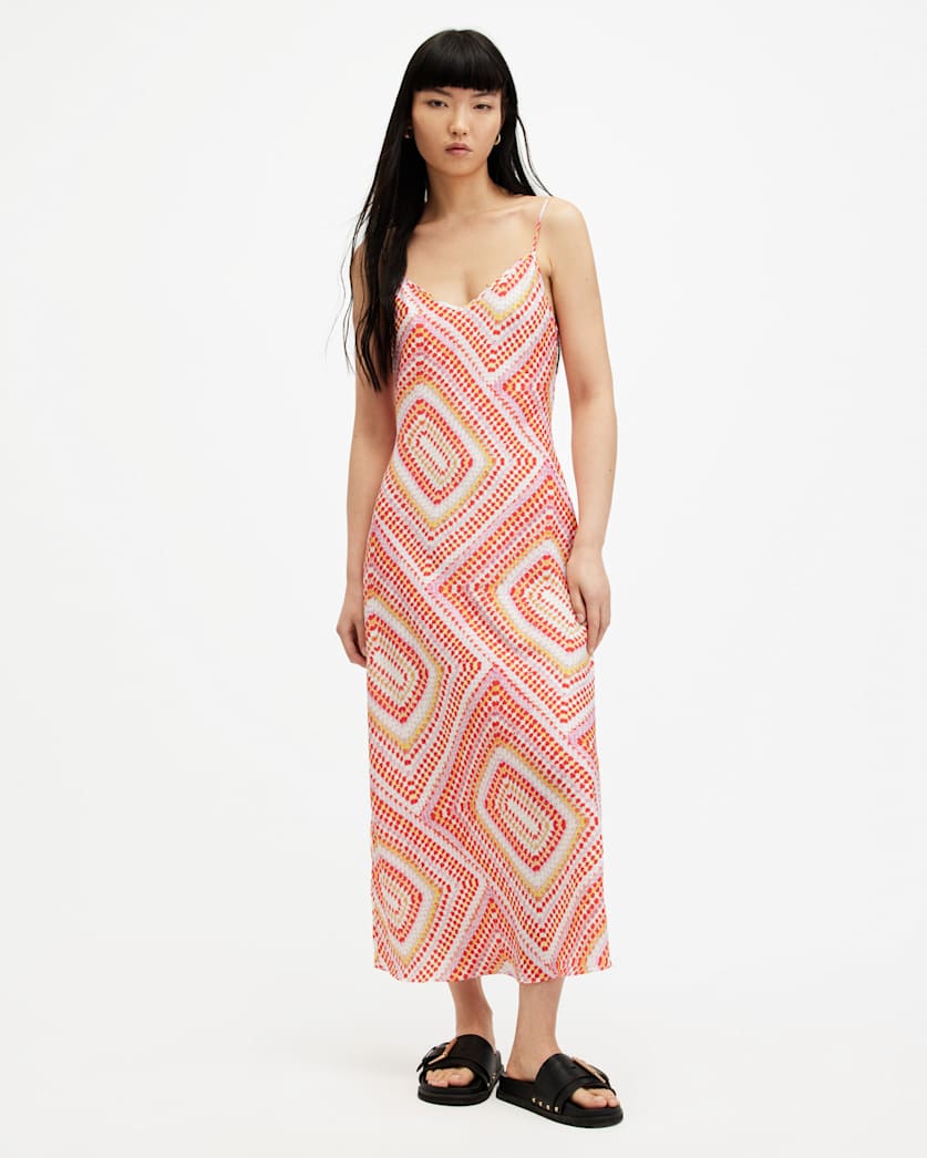 Bryony Luisa Print Midi Slip Dress
