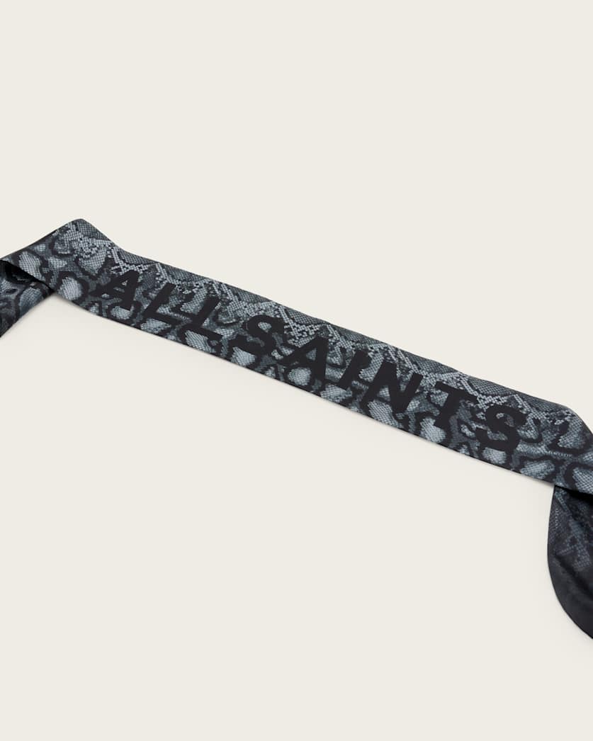 Flow Snake Print Logo Headscarf
