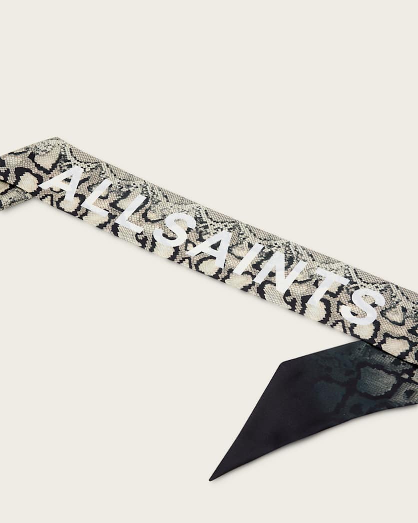 Flow Snake Print Logo Headscarf