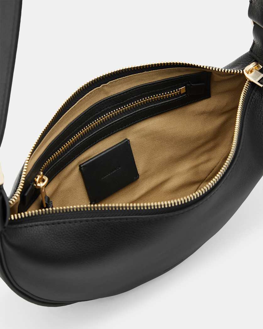 Half Moon Leather Crossbody Bag