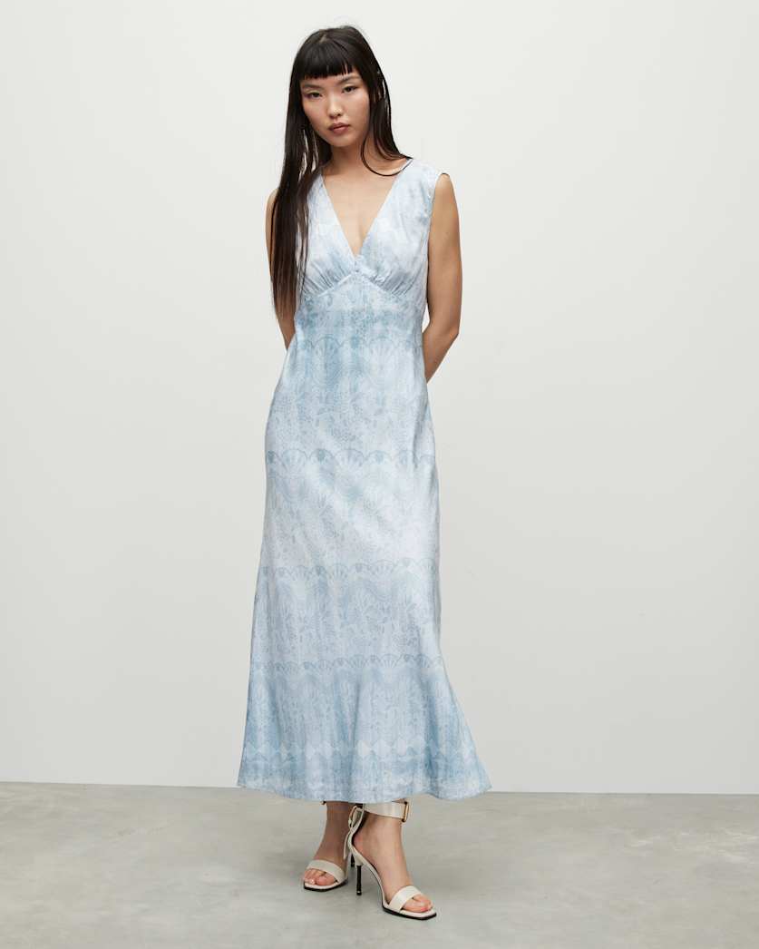 Karlina Estrella Silk Blend Maxi Dress