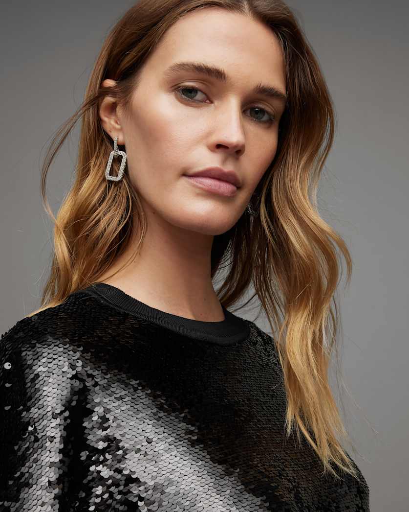 Opal Sparkle Sequin T-Shirt Mini Dress