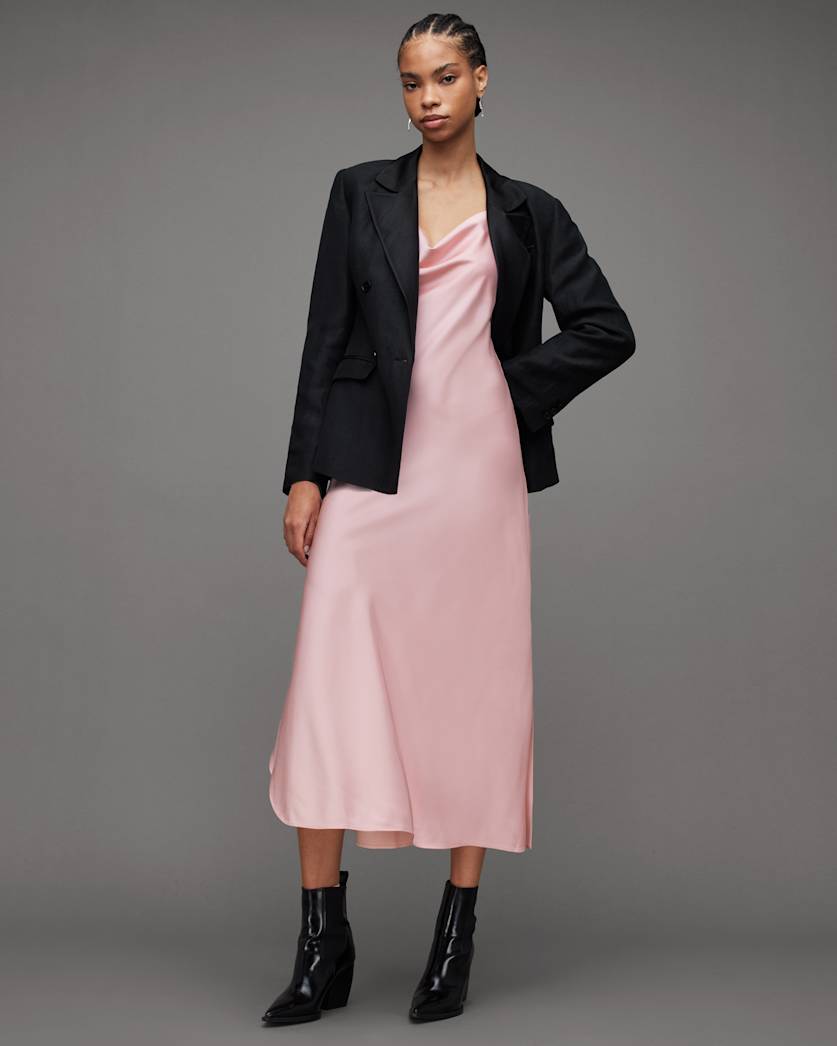 Hadley Cowl Neck Midi Slip Dress