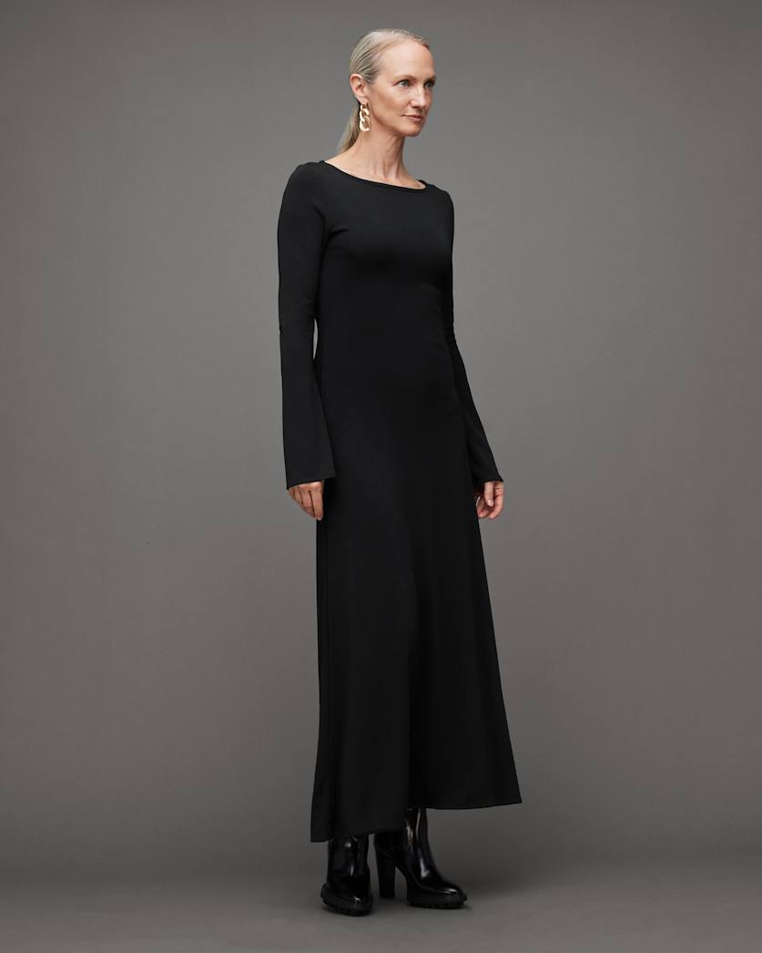Carolina Long Sleeve Flared Maxi Dress