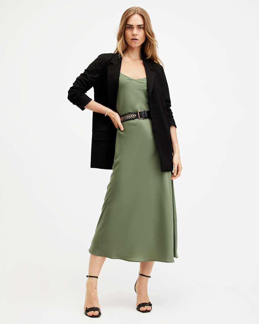 Bryony V-Neck Midi Slip Dress