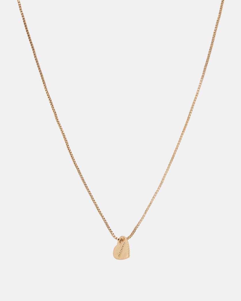 Heart Gold-Tone Logo Necklace
