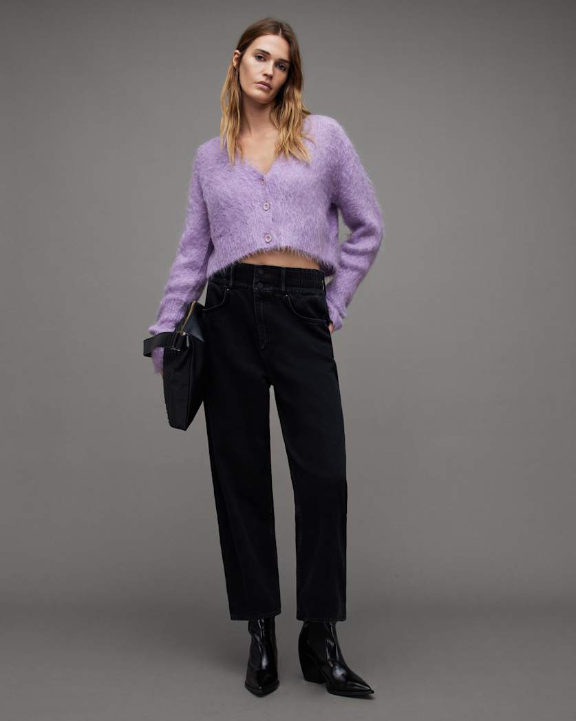 Wick Brushed V-Neck Cardigan