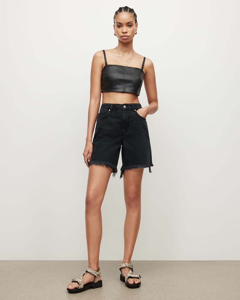 Betsy Leather Bandeau Top