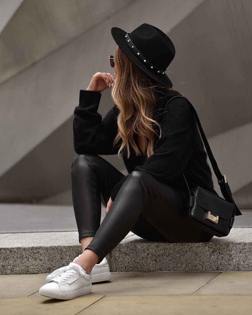 Cora Leather Look High-Rise Leggings