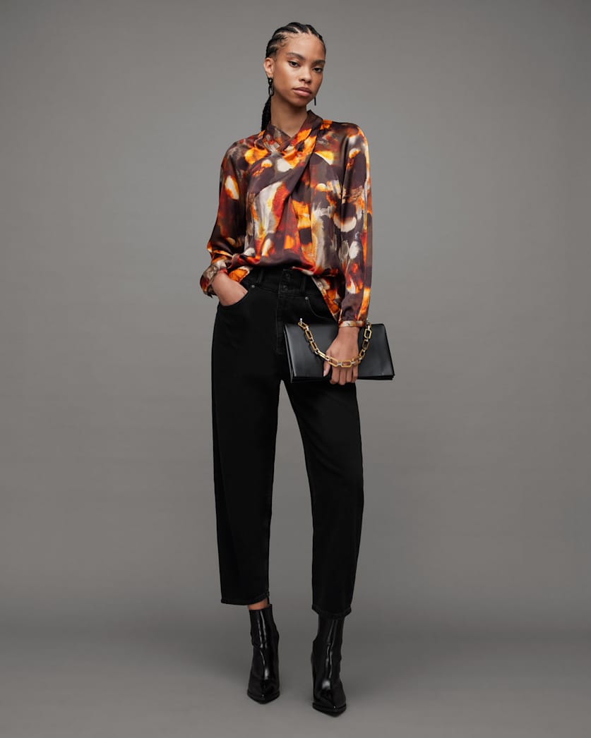 Zola Silk Blend High Neck Top