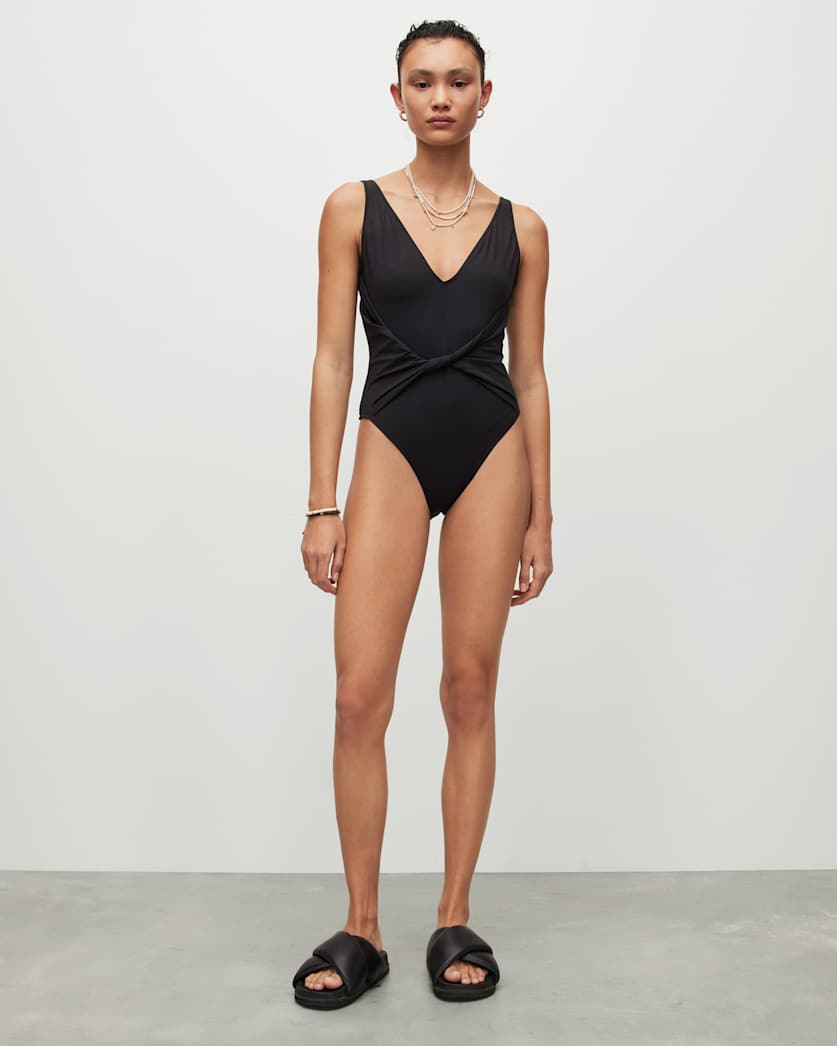 Georgia V-Neck Twisted Waist Swimsuit