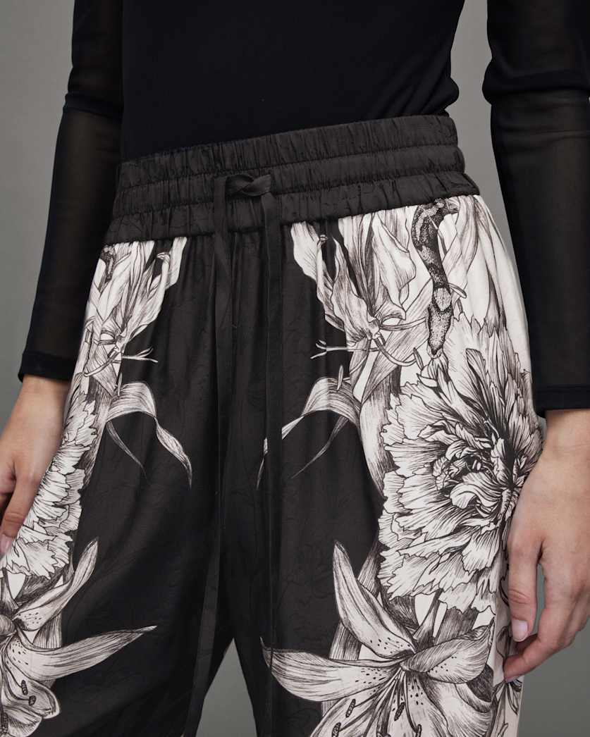 Tyler Silk Blend Pattie Floral Trousers