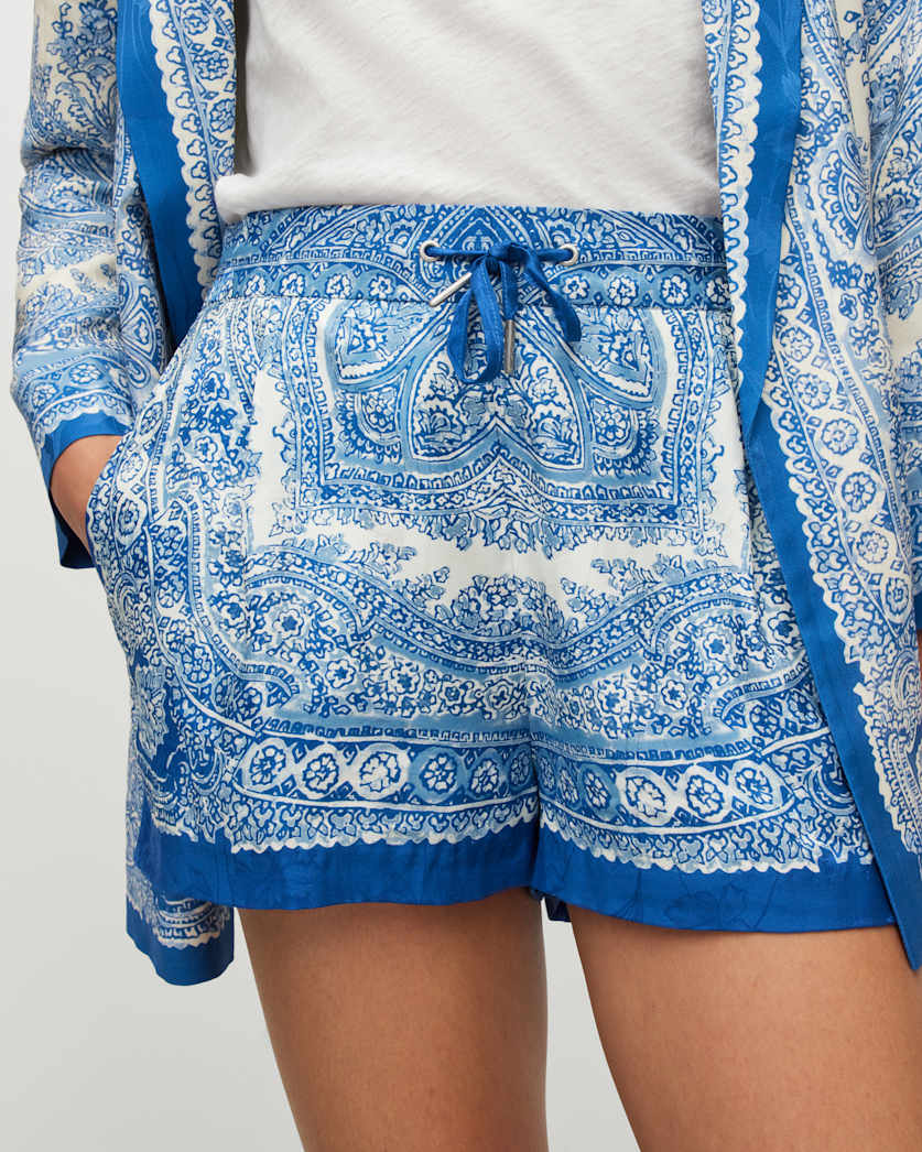 Aleida Rafaela Paisley Print Shorts