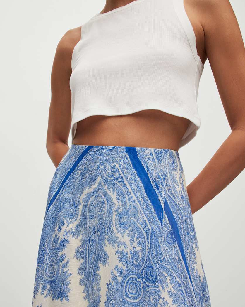 Slvina Rafaela Asymmetric Midi Skirt