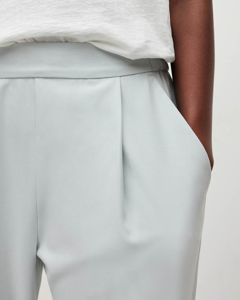 Aleida Mid-Rise Tapered Leg Tri Trousers