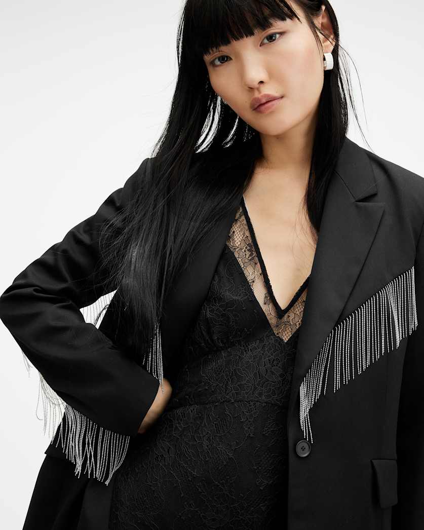Franky Tassel Chain Single Breasted Blazer