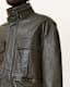 Halton Funnel Collar Leather Jacket