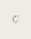 Tarek Sterling Silver Hoop Earring