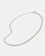 Curb Figaro Sterling Silver Mix Necklace