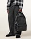 Carabiner Embossed Leather Backpack