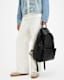 Carabiner Embossed Logo Leather Backpack