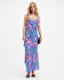 Marina Iona Floral Print Slim Fit Dress