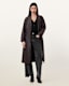 Aire Long Line Leather Coat