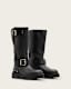 Tay Calf Length Leather Biker Boots
