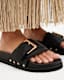 Ellie Studded Buckle Leather Sliders