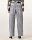 Aki Crossover Wide Leg Denim Jeans