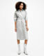 Osa Metallic Coated Denim Midi Dress