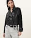 Hendry Cropped Leather Trench Coat