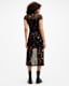 Hanna Short Sleeve Mesh Kora Midi Dress