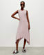 Gia Asymmetrical Ribbed Midi Dress