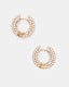 Pearl Beaded Chunky Hoop Earrings