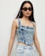 Charli Denim Cropped Corset Top