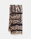 Oppose Leopard Print Oblong Logo Scarf