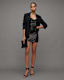 Haddi Cowl Neck Sequin Mini Slip Dress