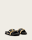 Ellie Studded Buckle Leather Sliders