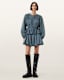 Tulip Blue Cotton Mini Skirt