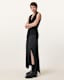 Pia Satin Asymmetric Maxi Skirt